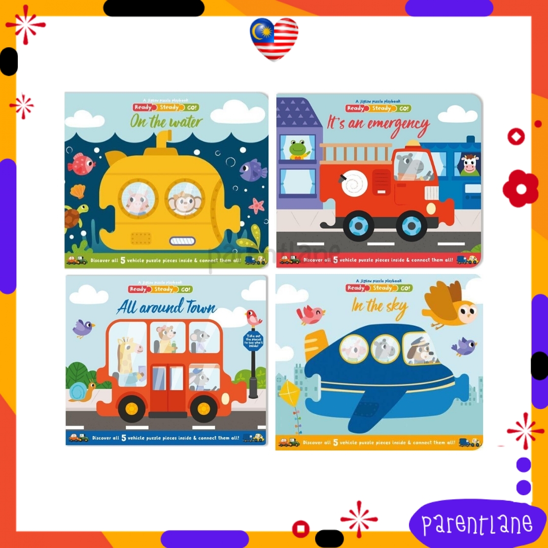 Puzzle Party Ready Steady Go On The Water It S An Emergency In The Sky All Around Town w Children Board Book Shopee Malaysia