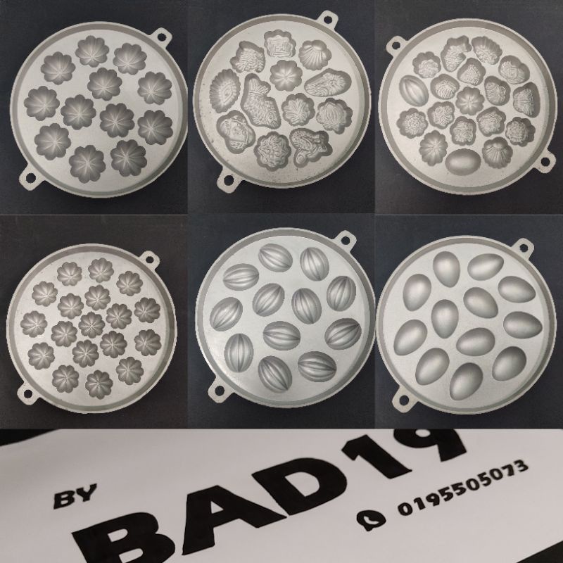 Acuan Kuih Bahulu, Cara Manis/Berlauk Aluminium (Besar)