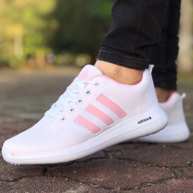 ADIDAS CLOUDFOAM RUNNING WHITE PINK 