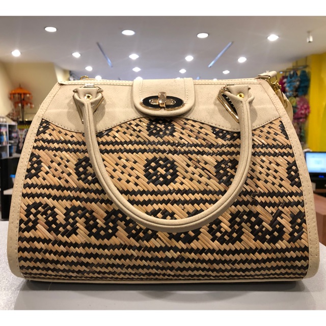 Sarawak Leather HandBag Tali Rotan （Sling Beg） | Shopee Malaysia