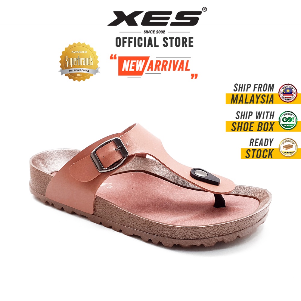 XES Ladies BSLM61011 Slip-on Comfort Sandals (Black, Milo, Pink, Navy)