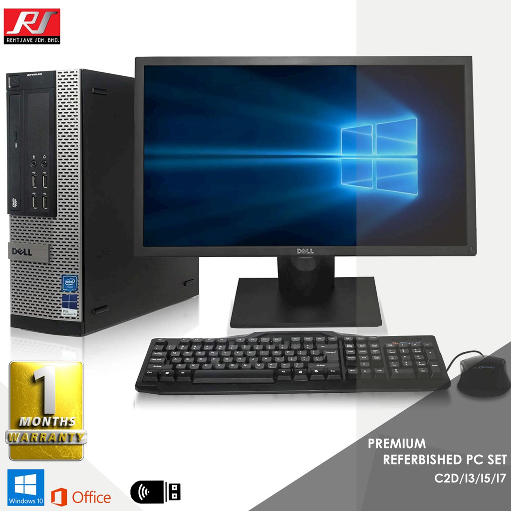 Rentsave(Premium Refurbished)(FULL SET)HP/Dell/Lenovo PC  C2D / C2Q / i3  / i5 / i7 with 4GB/ 8GB / 16GB