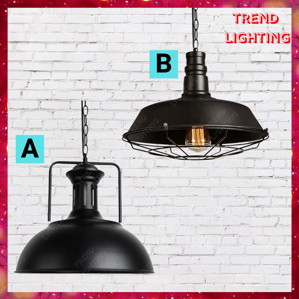 Retro Industrial Loft Style Hanging Pendant Light Garage Metal Ceiling Light Industrial Pendant