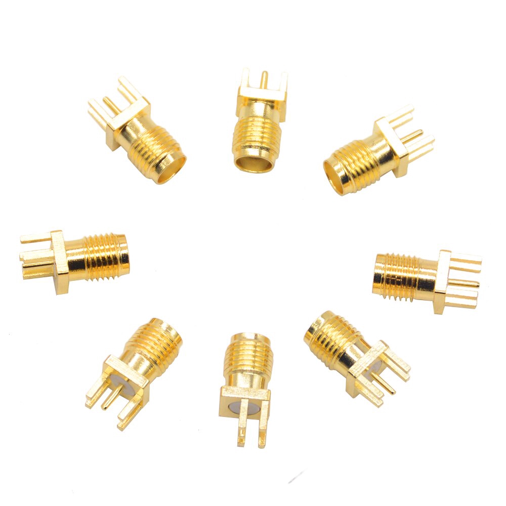 10pcs 1 6mm Sma Female Jack Solder Nut Edge Pcb Clip Straight Mount Gold Plated Rf Connector Receptacle Solder Shopee Malaysia