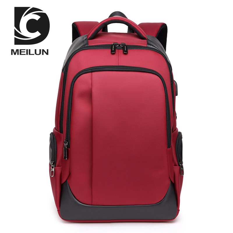 Meilun USB Charged Waterproof Women&Men Travel Business Laptop Backpack Bag 15.6