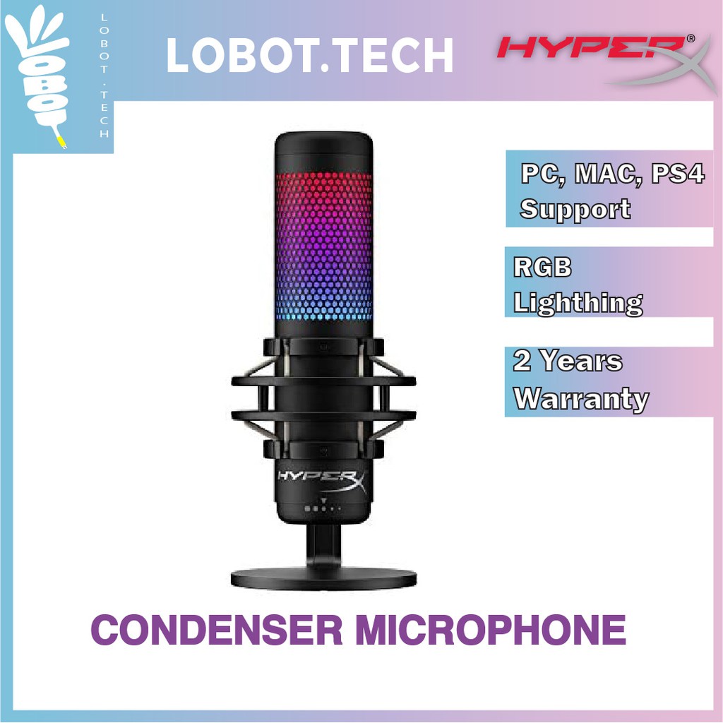 Hyperx Quadcast S Rgb Lighting Usb Condenser Gaming Streaming Microphone For Pc Ps4 Mac Hmiq1s Xx Rg G Shopee Malaysia