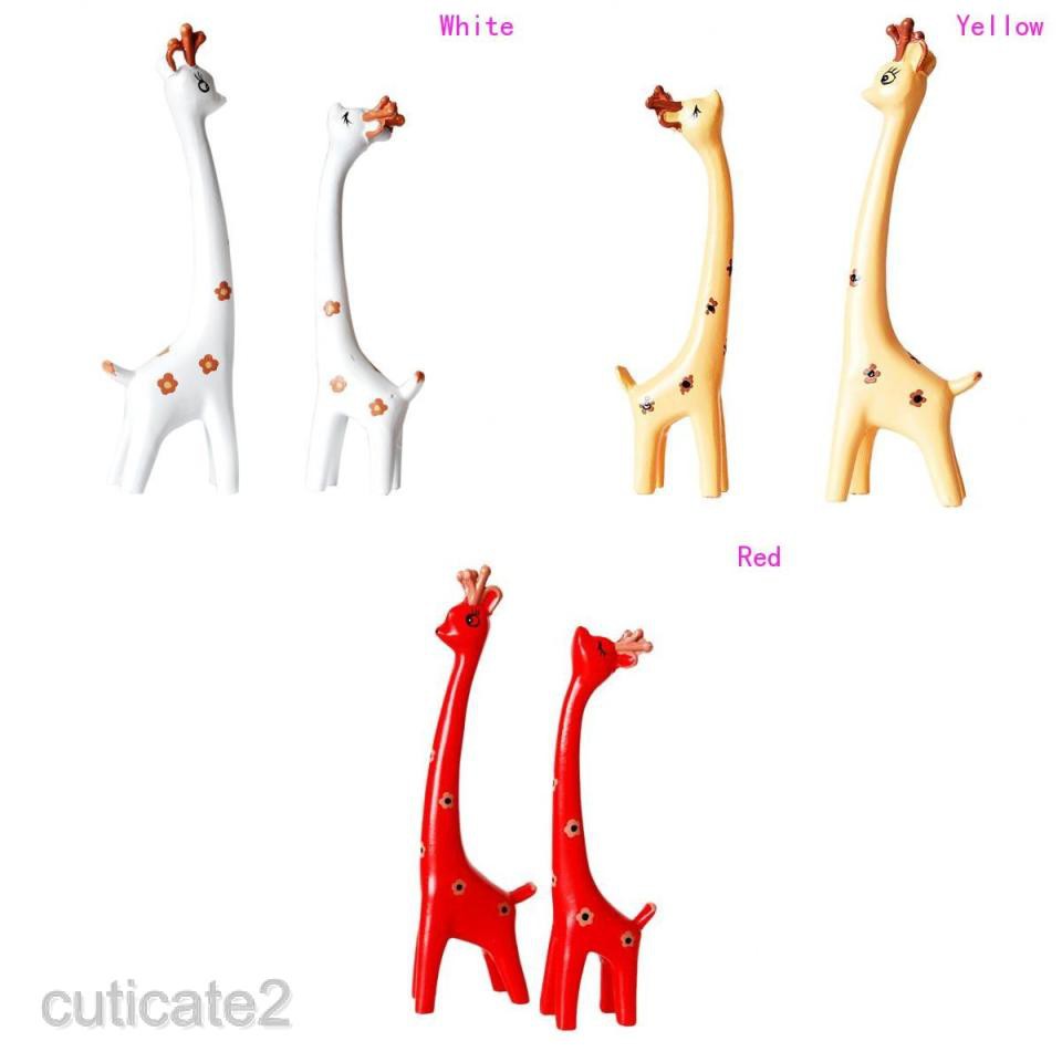 Couple Giraffe Home Desktop Decoration Adorn Wooden Handicraft