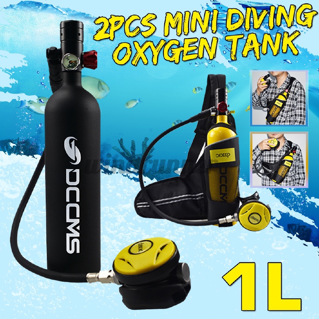 DCCMS DS410 4pcs/set 1L Portable Diving Oxygen Tank Spare Oxygen