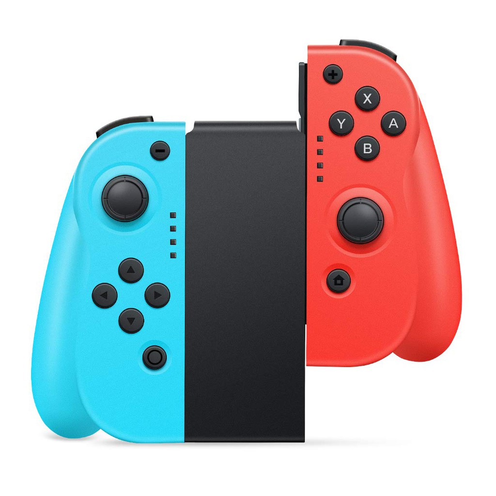 nintendo switch with two controllers