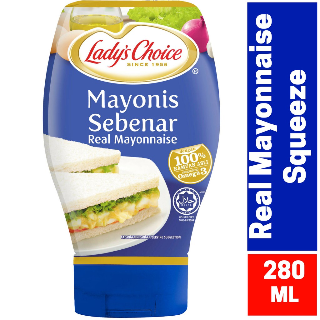 Lady's Choice Real Mayonnaise Squeeze 280ML Shopee Malaysia