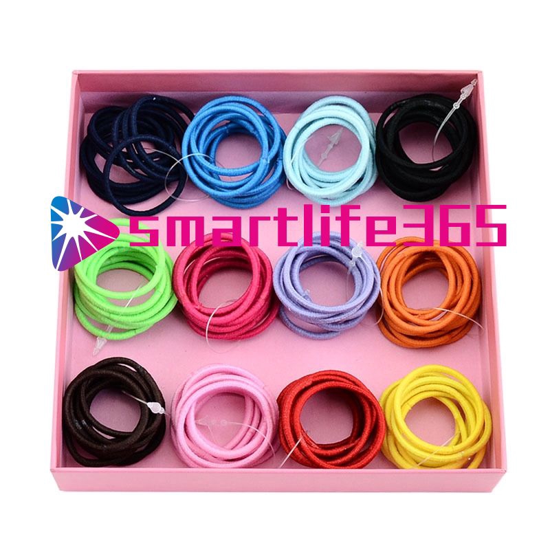 10pcs Mixed Colors Baby Girl Kids Tiny Hair Bands Elastic Ties