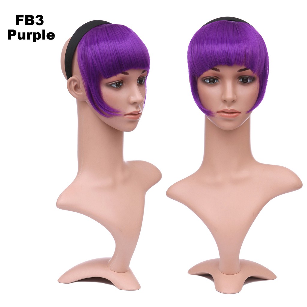 Fashion Hair Bangs Purple Color Side Fringe Hair Extension