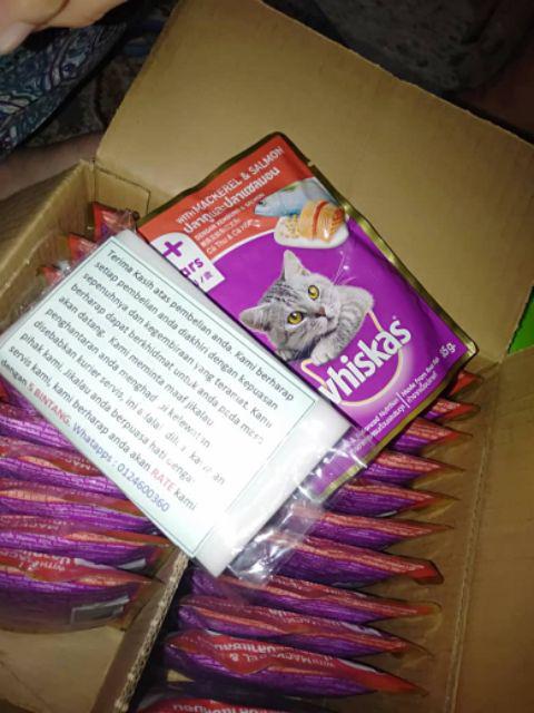  PALING  MURAH  WHISKAS WET CAT  FOOD  85G X 24 PACKS 1CTN 