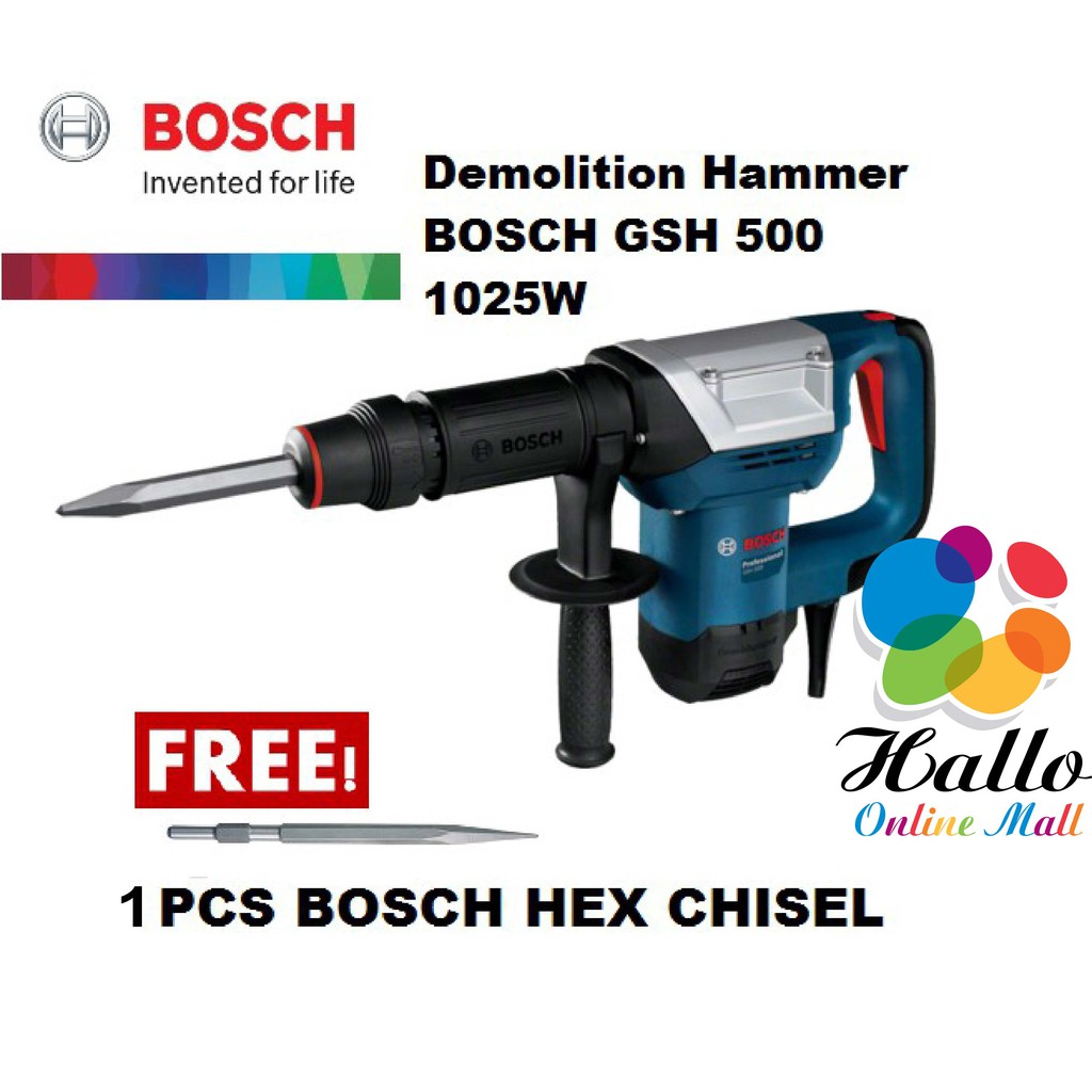 Bosch GSH 500 Hex 17mm Demolition Hammer Shopee Malaysia