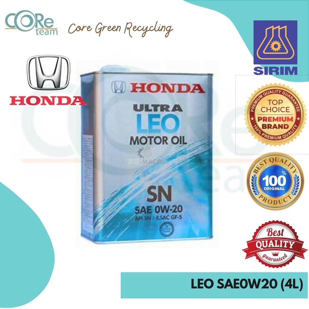 (100% Original) Core Green Recycling 08217-99974 Honda Ultra LEO SN ...