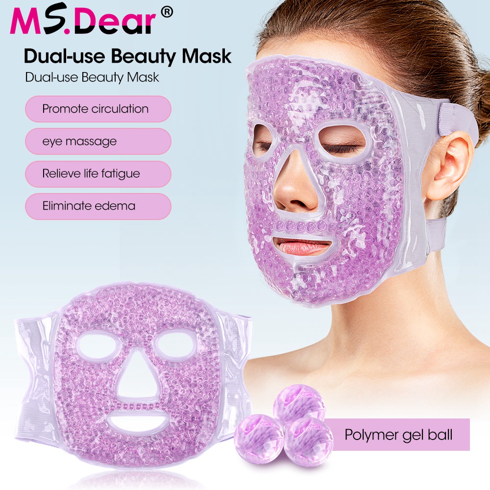 Gel Cold And Hot Compress Beauty Mask Reuse Hollow Eye Mask Ice Compress Mask Facial Cooling