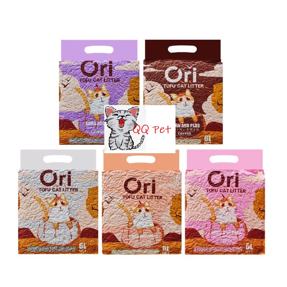 Ori Cat Super Premium Tofu Cat Litter 6L ( Lavender, Coffee,Charcoal, Original, Peach