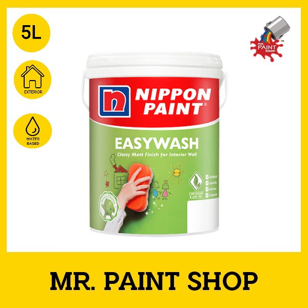 5L Nippon Vinilex Easywash Easy Wash Shopee Malaysia