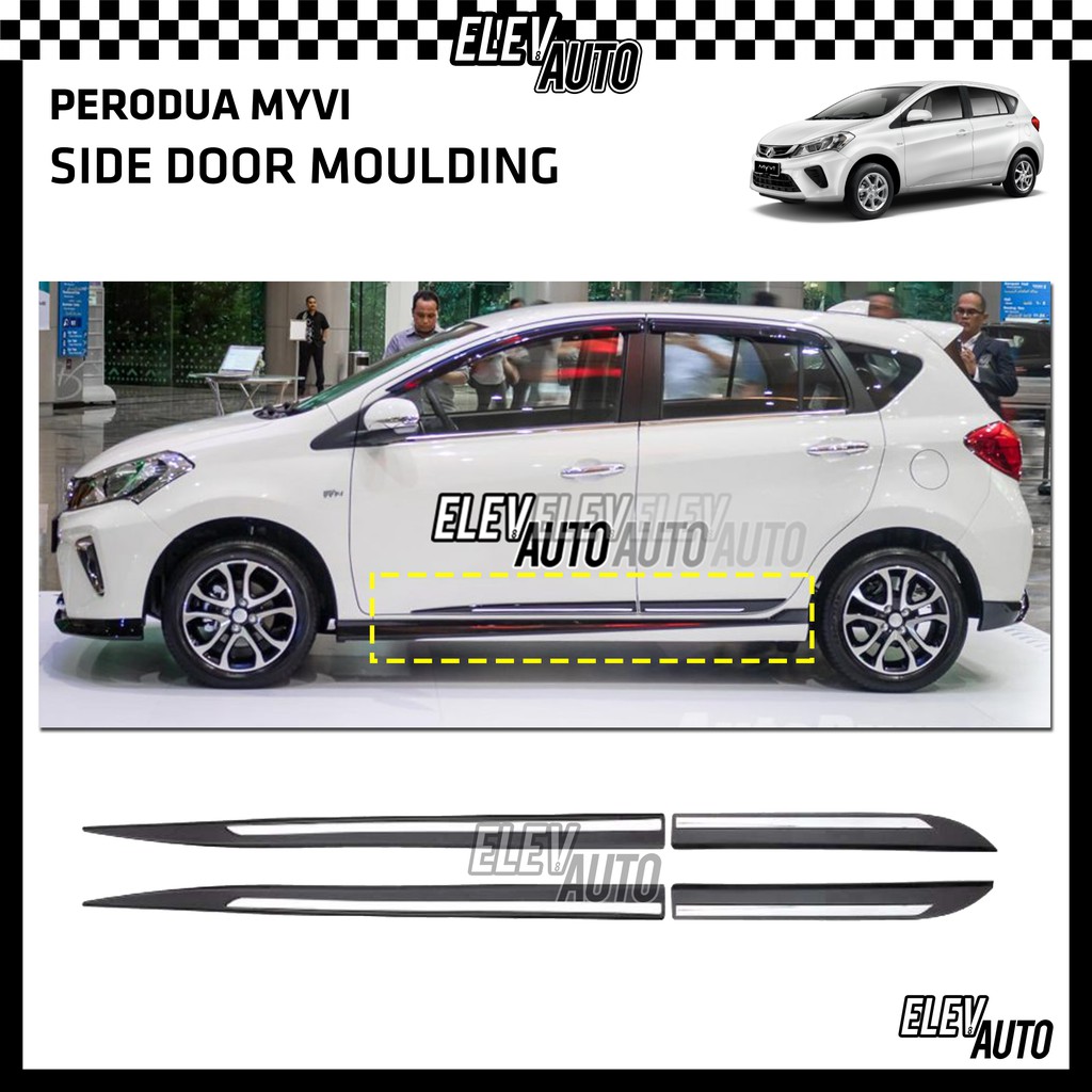 myvi chrome door lining