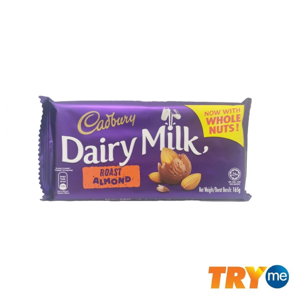 Cadbury Dairy Milk Chocolate Roast Almond 165g Shopee Malaysia