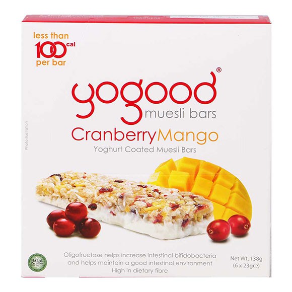 Yogood Muesli Bars Cranberry Mango (138g)(23Jun2023) Shopee Malaysia