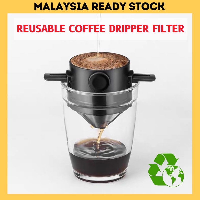 Coffee Filter Paperless Foldable Coffee Dripper Portable Filter Coffee