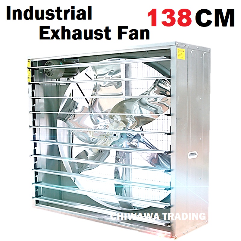 SINGLE or THREE Phase 138CM Exhaust Fan 55 Inch Wall Mount Industrial Heavy Duty Ventilator Ventilation Air Extractor