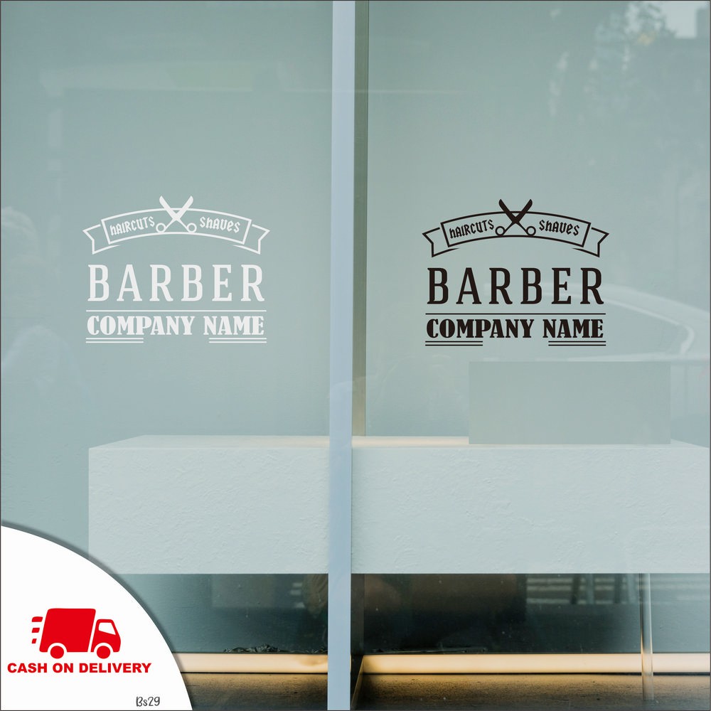 CUTTING STICKER BARBERSHOP HAIR CUTTING HAIR CUTTING CAN CUSTOMIZE NAME-BS29