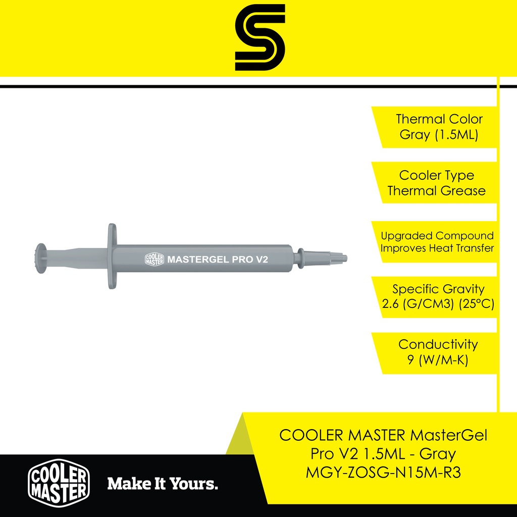 COOLER MASTER Mastergel Pro V2 1.5ML Thermal Paste Gray MGYZOSG