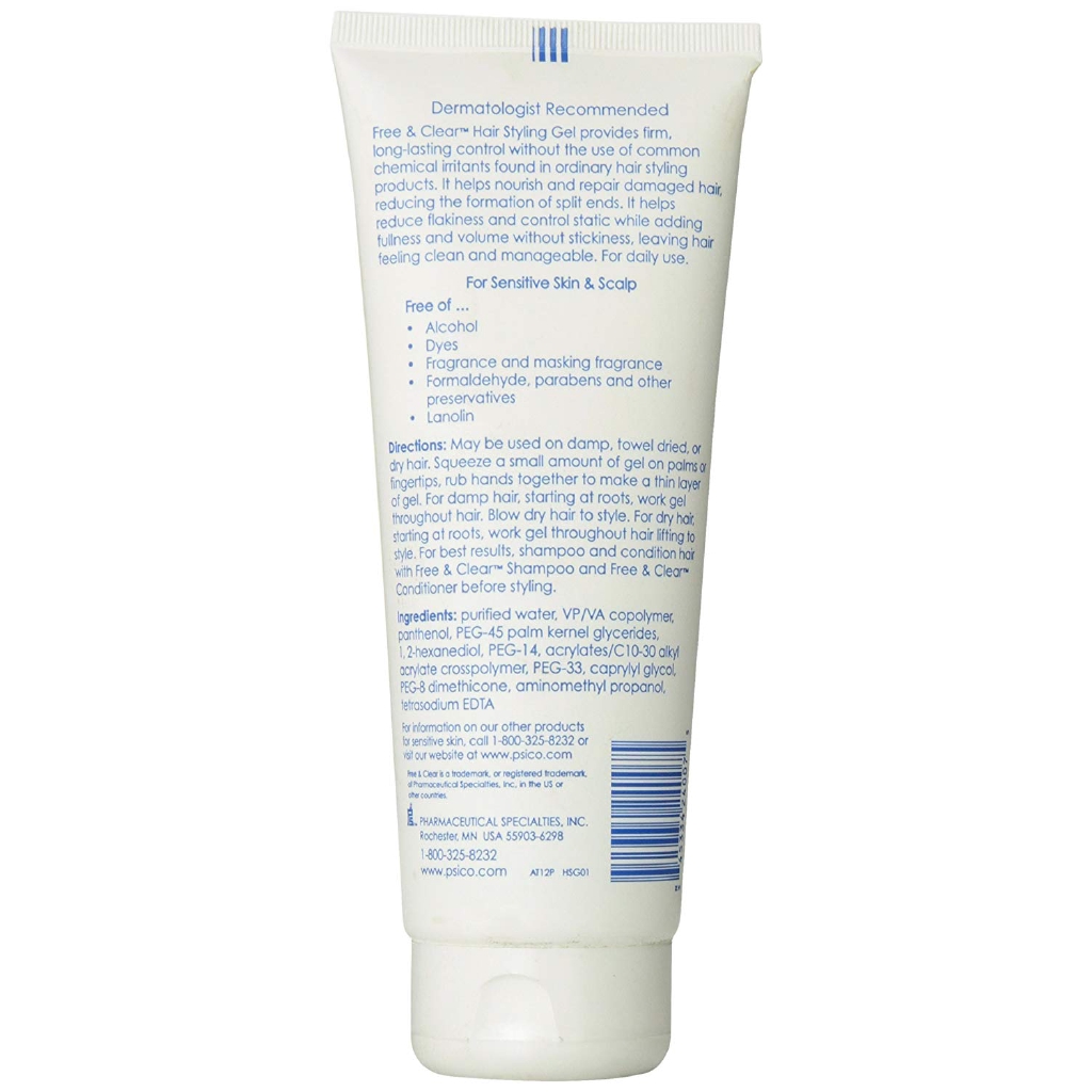 Free & Clear Hair Styling Gel for sensitive skin - fragrance free - 7 Oz |  Shopee Malaysia