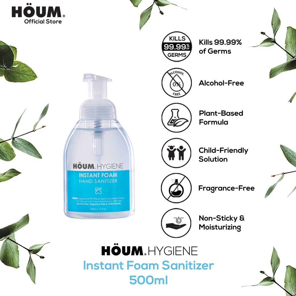 HOUM HYGIENE Instant Foam Hand Sanitizer Sanitiser (500ml) Shopee