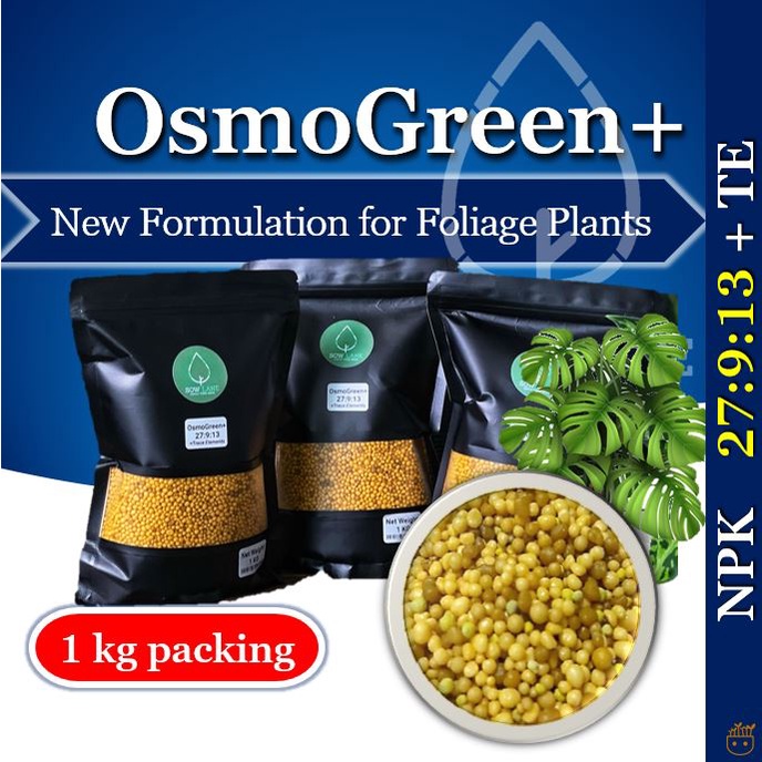 Goods in stock Sowlane Osmogreen+ 27:9:13 Controlled Release Fertilizer + Trace Elements TE 1KG Osmocote