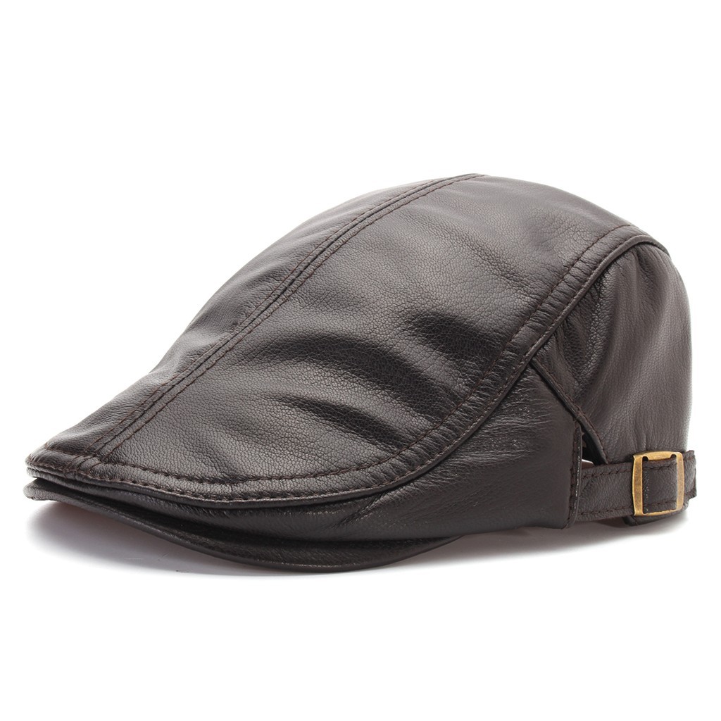 leather cabbie cap