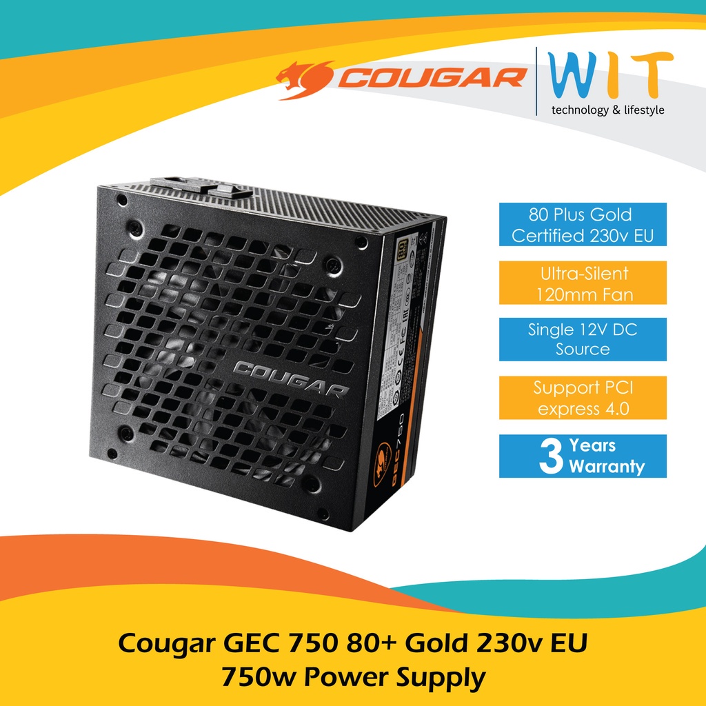 Cougar GEC 750 80+ Gold 230v EU 750w Power Supply