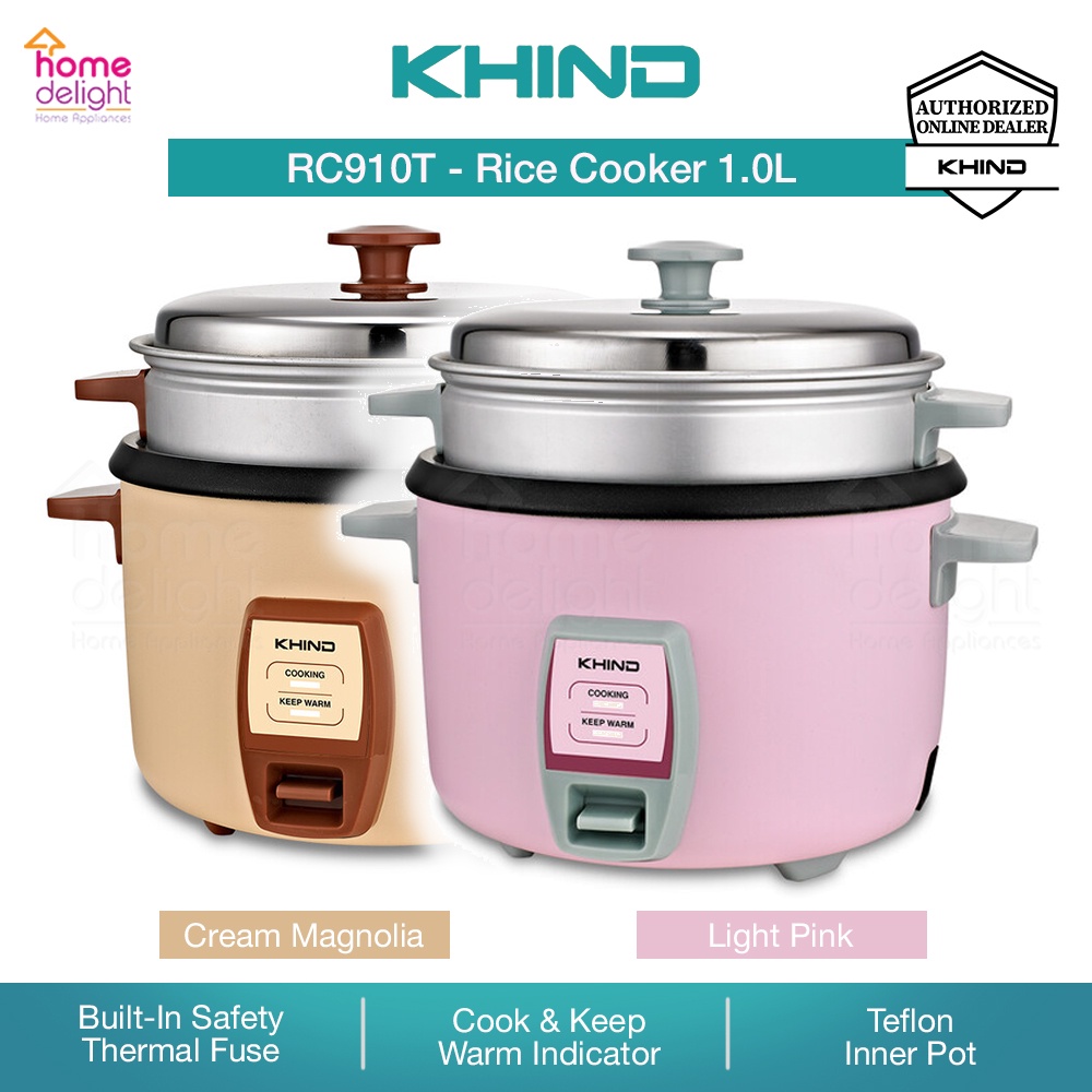 Khind Rice Cooker 1.0L [ RC910 / RC910T ] (Color Selection) Shopee