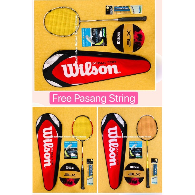 Wilson Badminton Racket (K) FACTOR (Free Pasang String) Shopee Malaysia