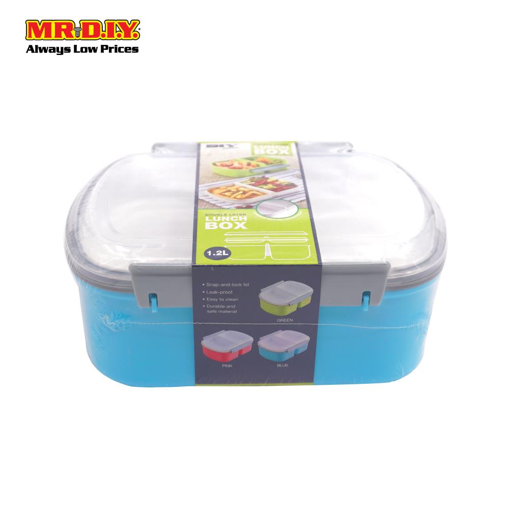 MR.DIY Premium Double Layer Lunch Box (1.2L) Shopee Malaysia