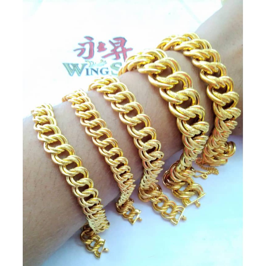 Wing Sing Gelang  Tangan Rantai Tangan Coco  Emas 916 