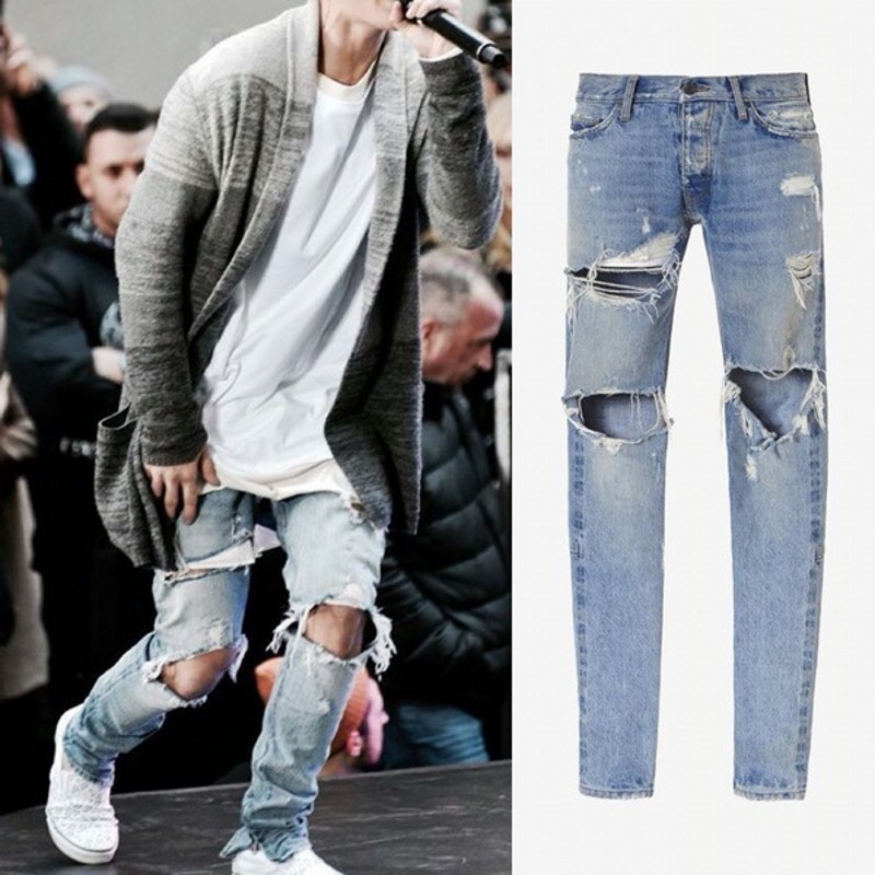 ripped jeans with boots mens