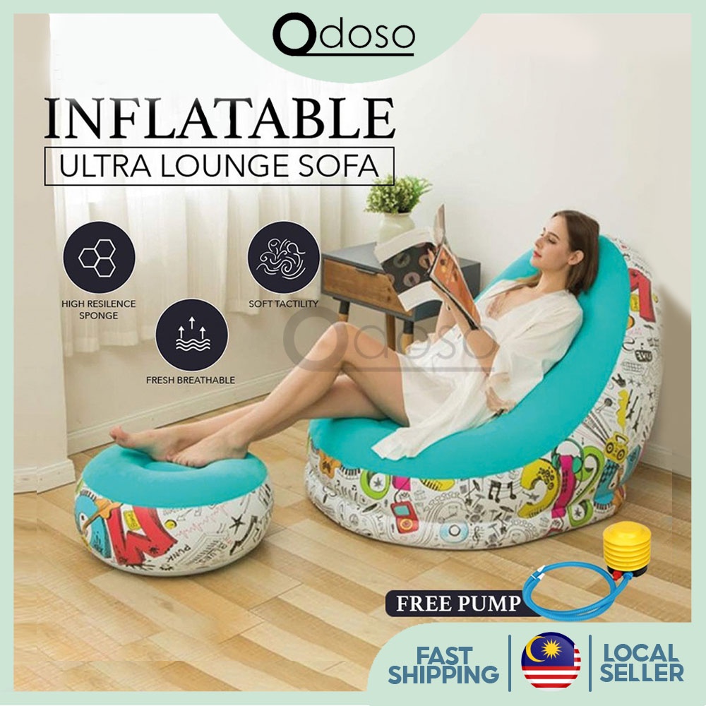 INTIME Inflatable Premium Sofa Air Sofa Modern Design + Foot Rest