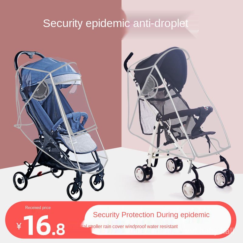 Baby Carriage Windshield Stroller Windshield Universal Rain Cover Baby Car Perambulator Winter Thermal Protective Cover