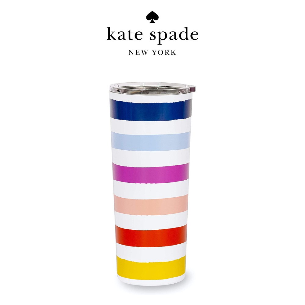 Kate Spade Stationery Colorful Insulated Double Wall Stainless Steel Tumbler With Lid Candy
