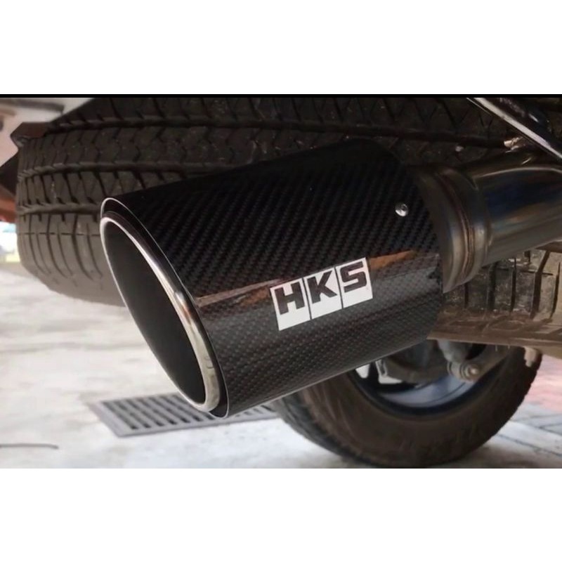 Hks Car Exhaust Muffler Tip Pipe 4x4 Mpv Suv Truck Glossy Carbon Fibre