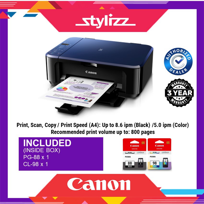 canon e510 printer specification