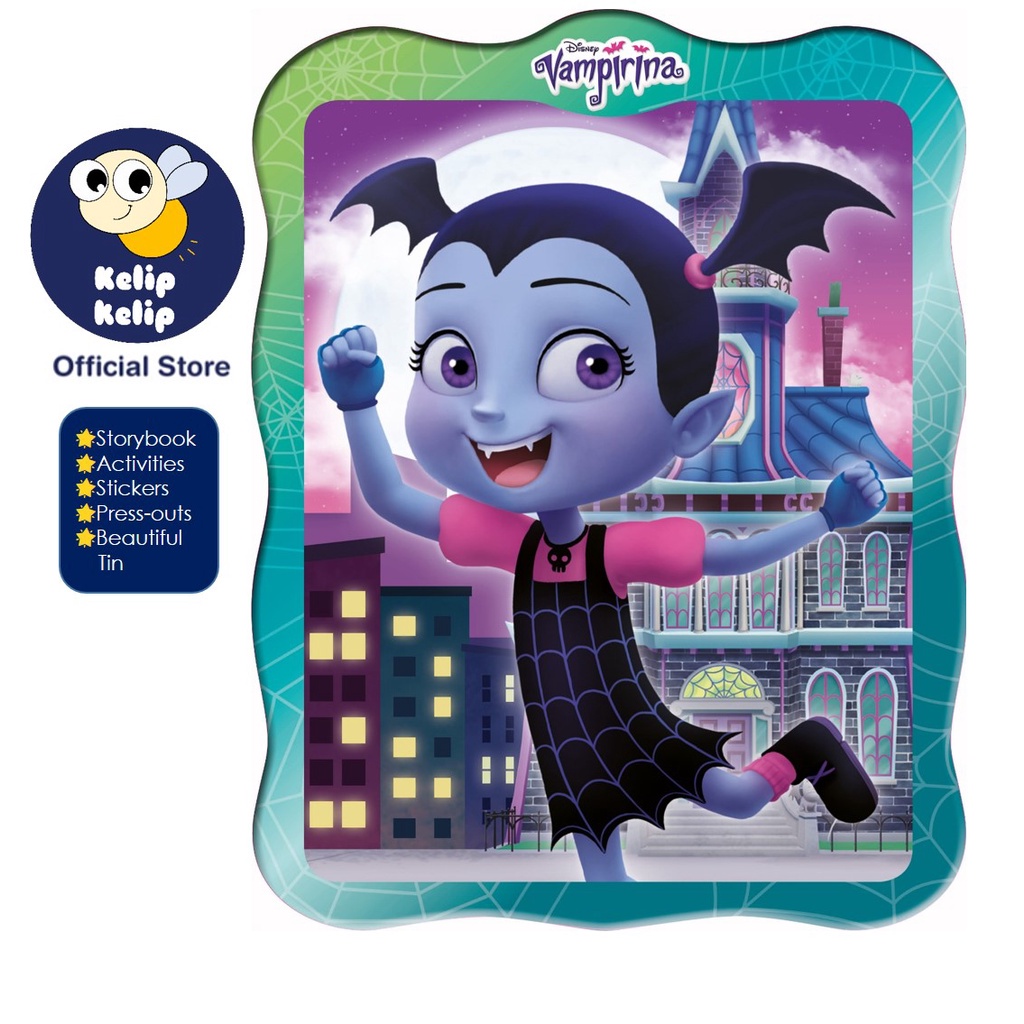 Disney Vampirina Happier Tin Gift Set With Activity Book Storybook Stickers  15 Press Out Characters For Kids (boxset) | Shopee Malaysia