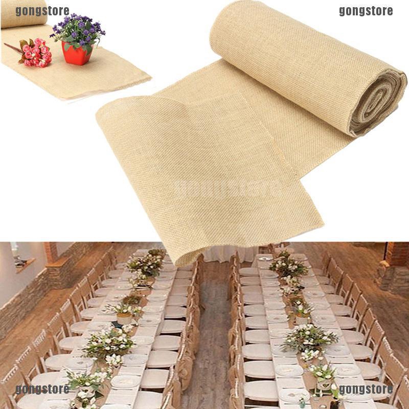 Burlap Table Runner Wedding Decoration Natural Jute Linen Diy