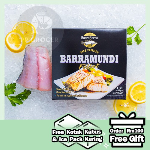 Pp Grocer Ikan Siakap Fillet Seabass Barramundi Fillet Bara Bara400g±