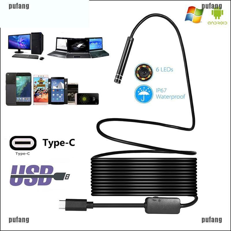 Megapixels HD USB C Endoscope Type C Borescope Inspection For Android Z7I5
