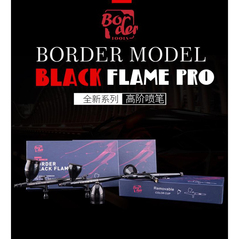 Border Model Tools - Black Flame Dual Action Airbrush - Modeler Tool