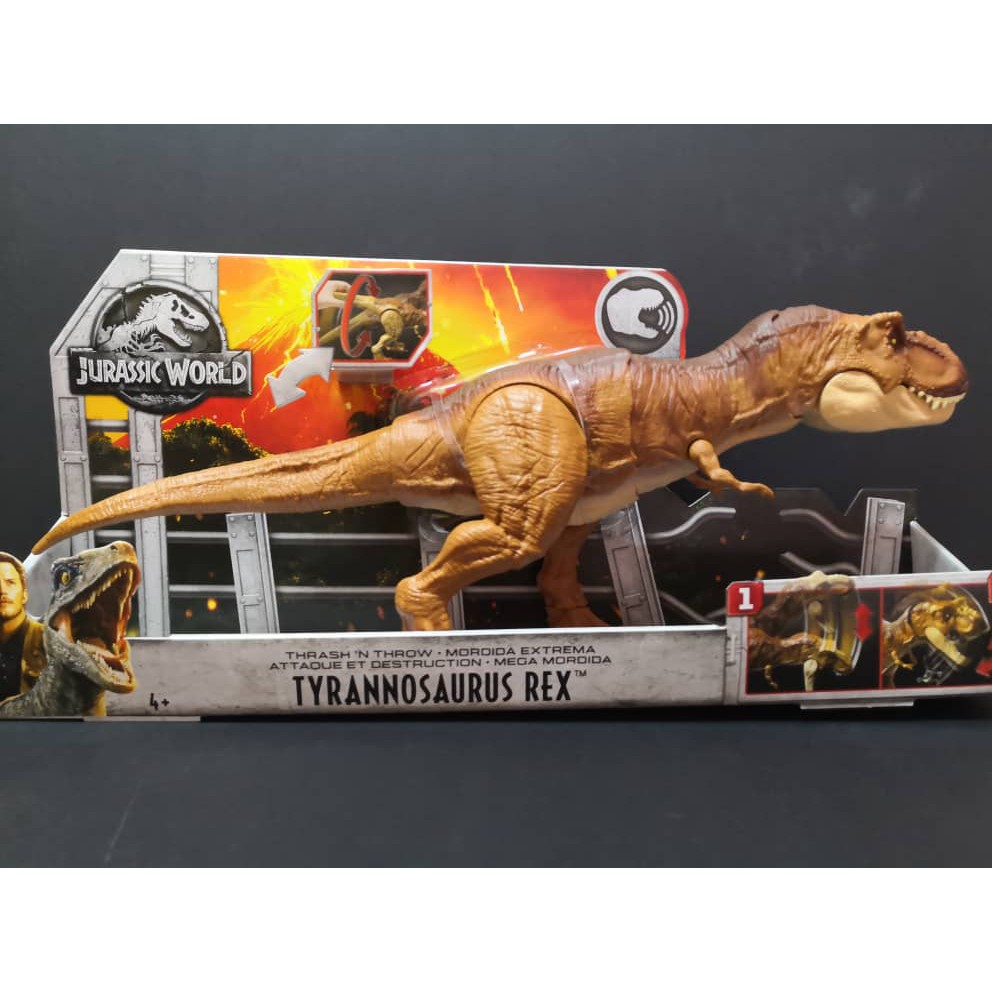 jurassic world t rex thrash and throw